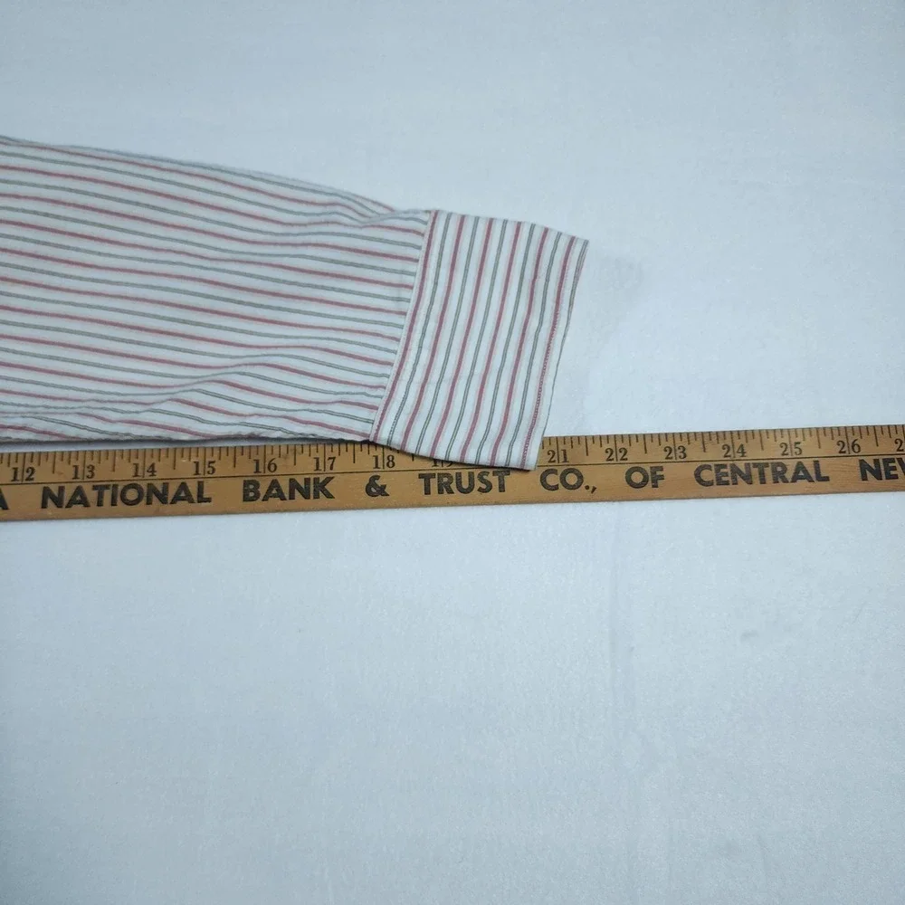 Banana Republic Men Striped Long Sleeve Button Down Shirt Organic Cotton Size L